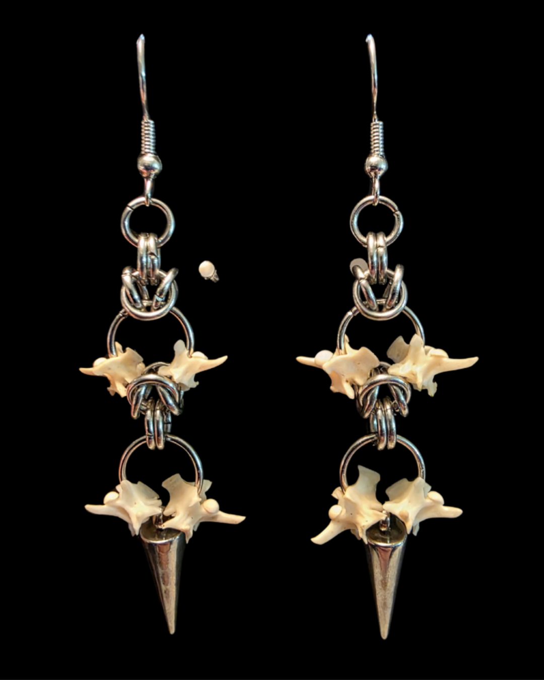 Chainmail Bone Earrings I