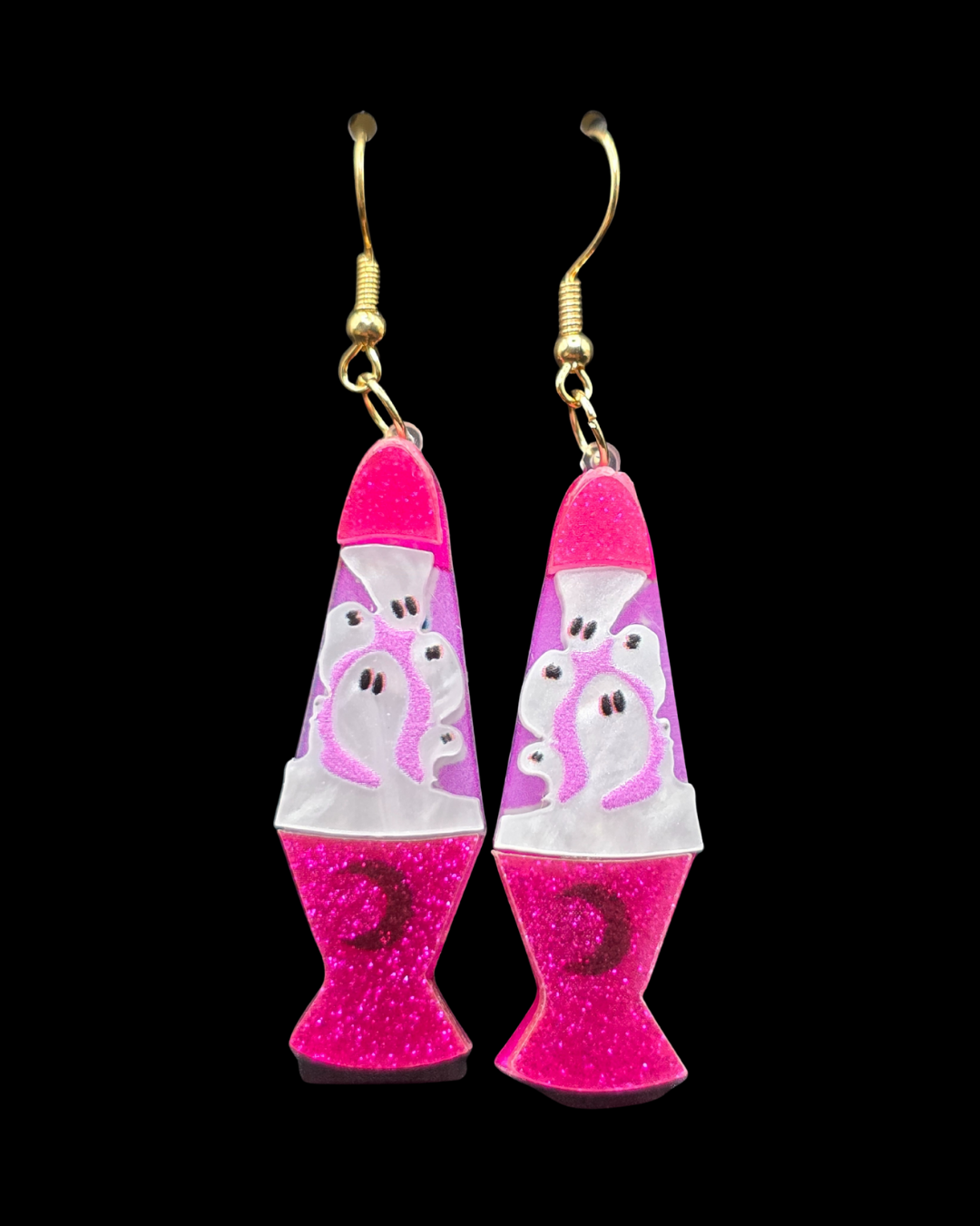 Ghost lava lamp Earrings