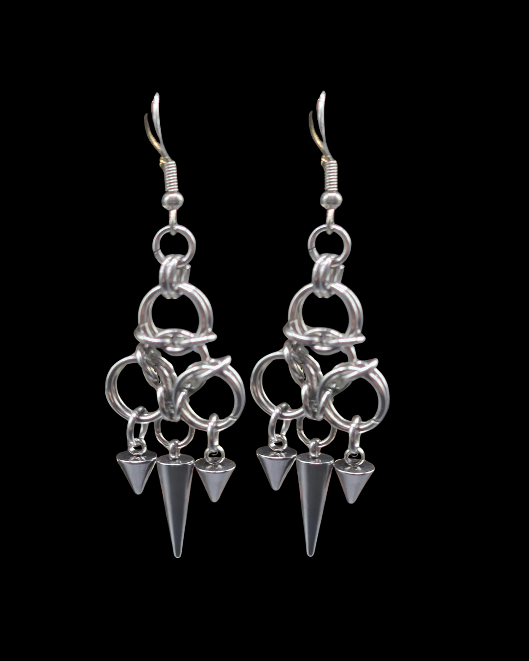 Cathedral Window Chainmail Earring