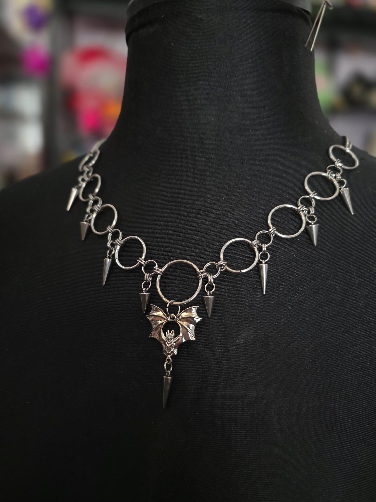 Bats and Spike Necklace
