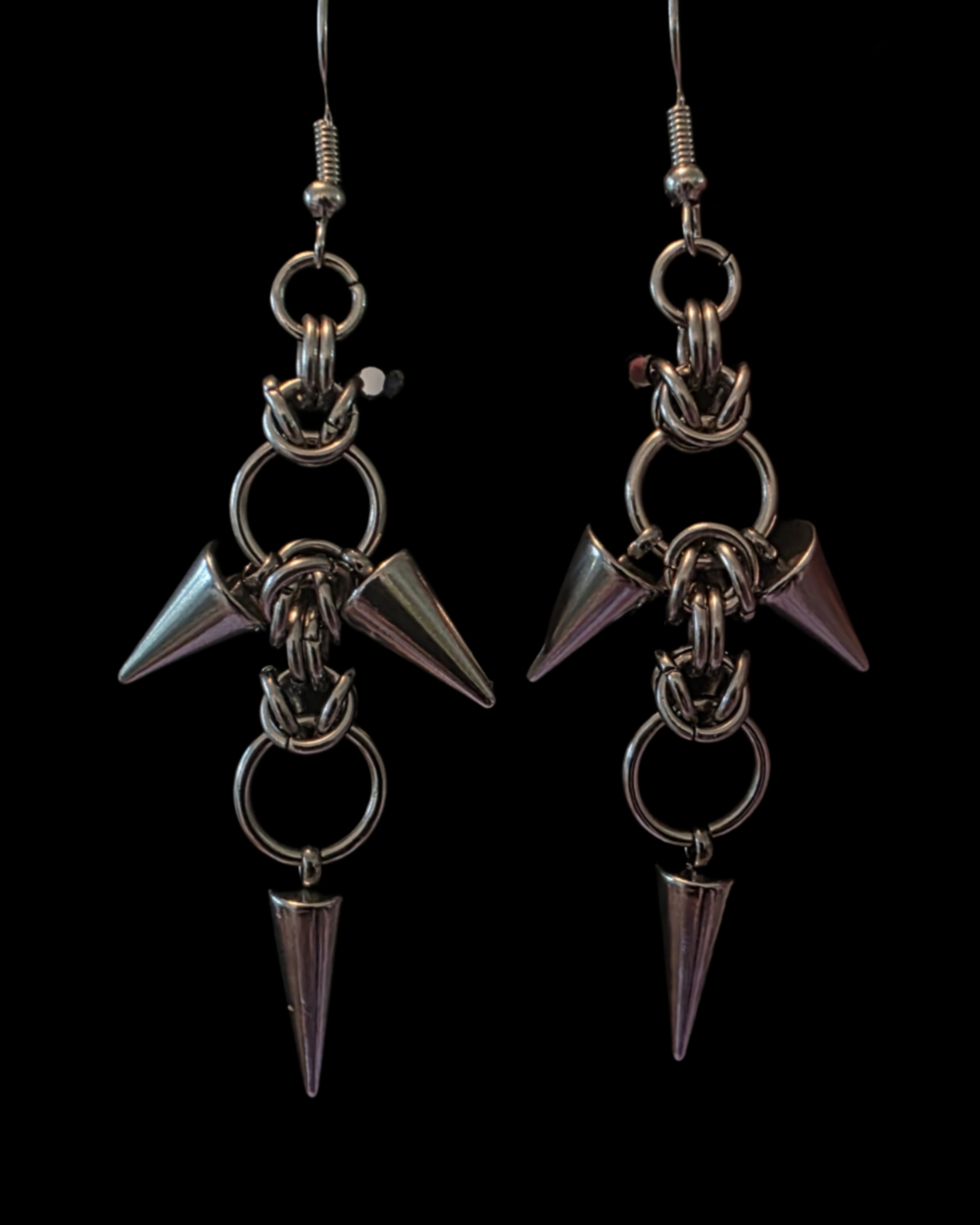 Chainmail Spike Earrings I