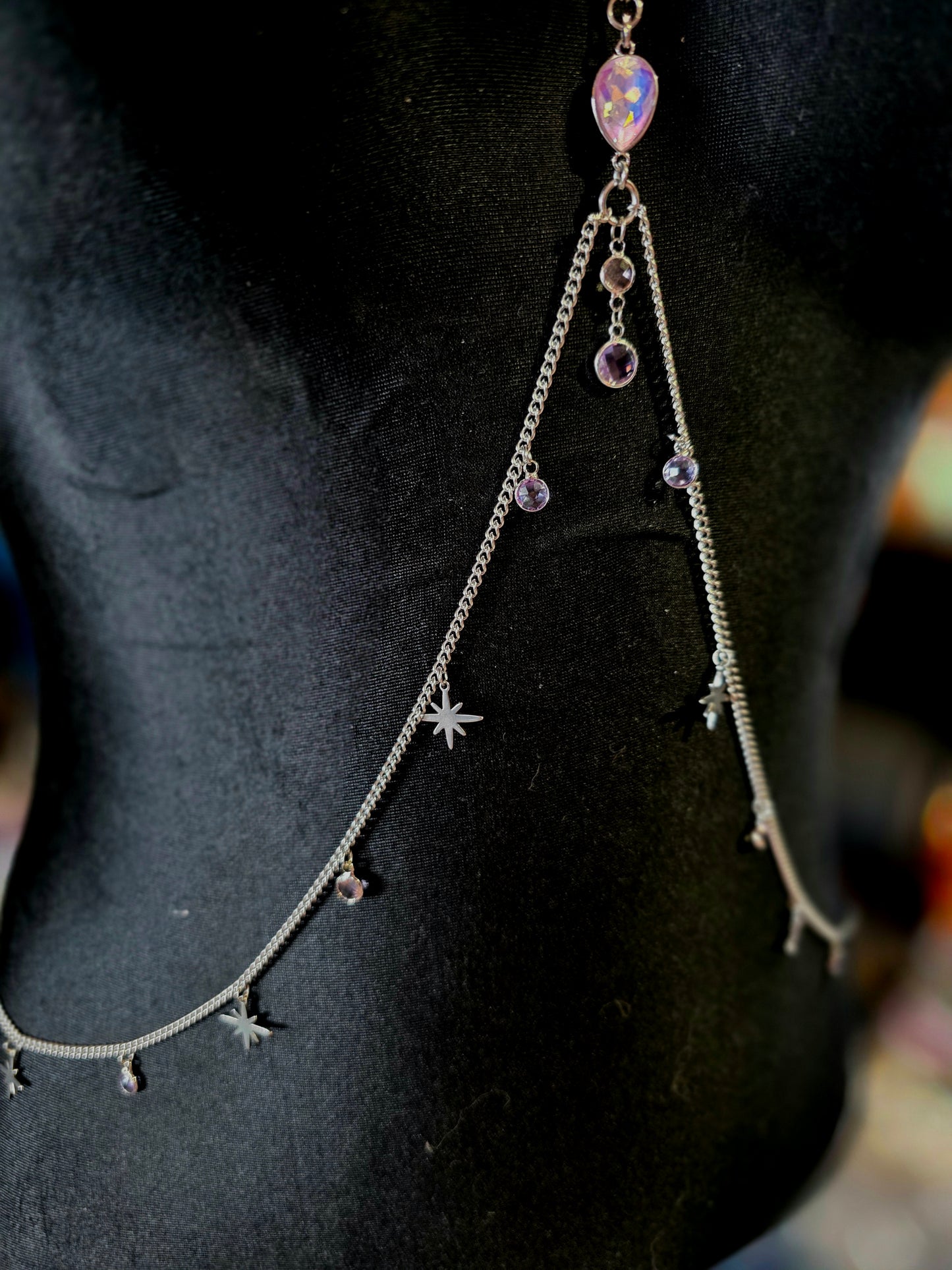 Lavender and Blush Body Chain