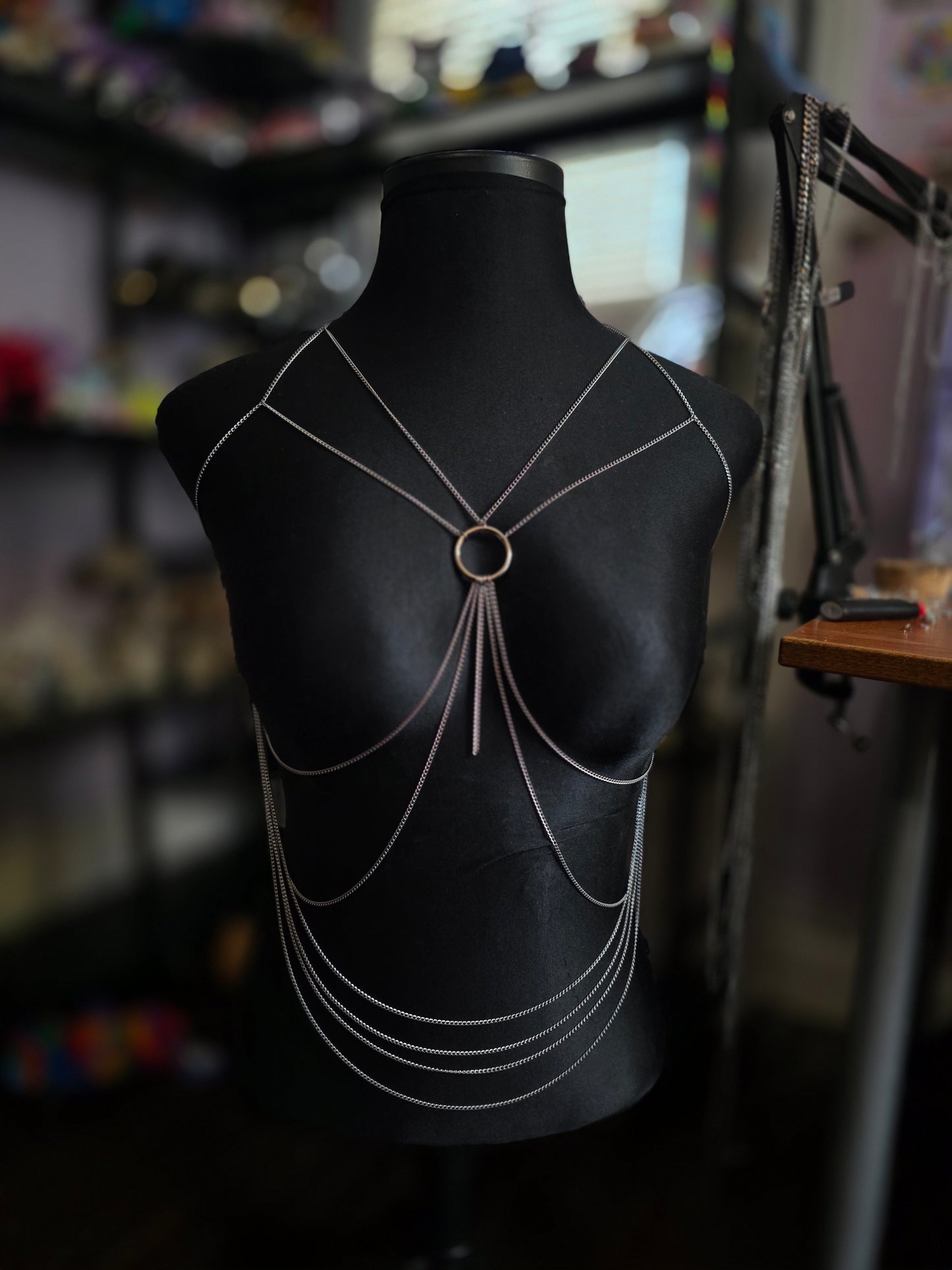 Silver Sleep Token Body Chain