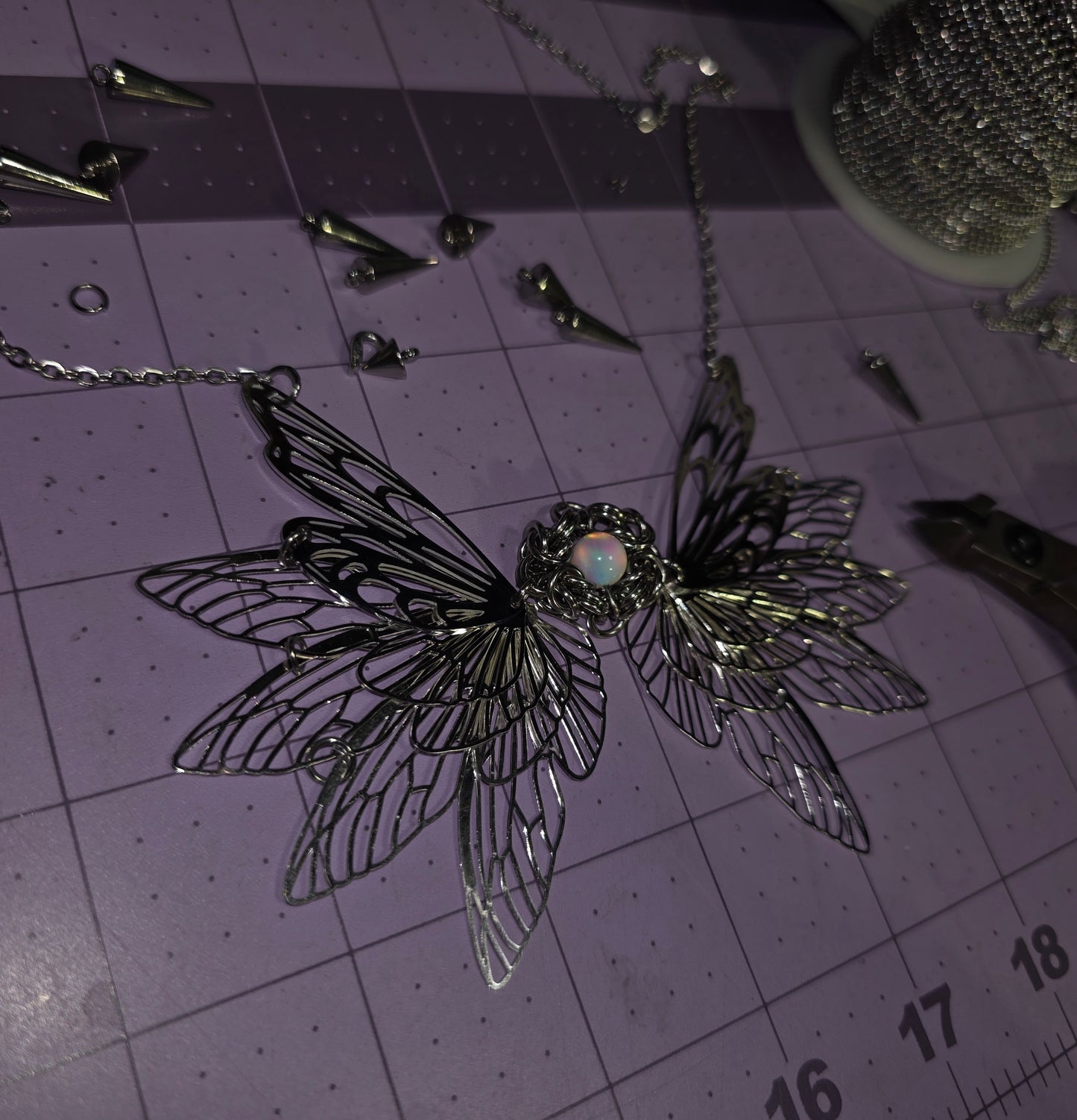 Biblically Accurate Opal Chainmail Necklace