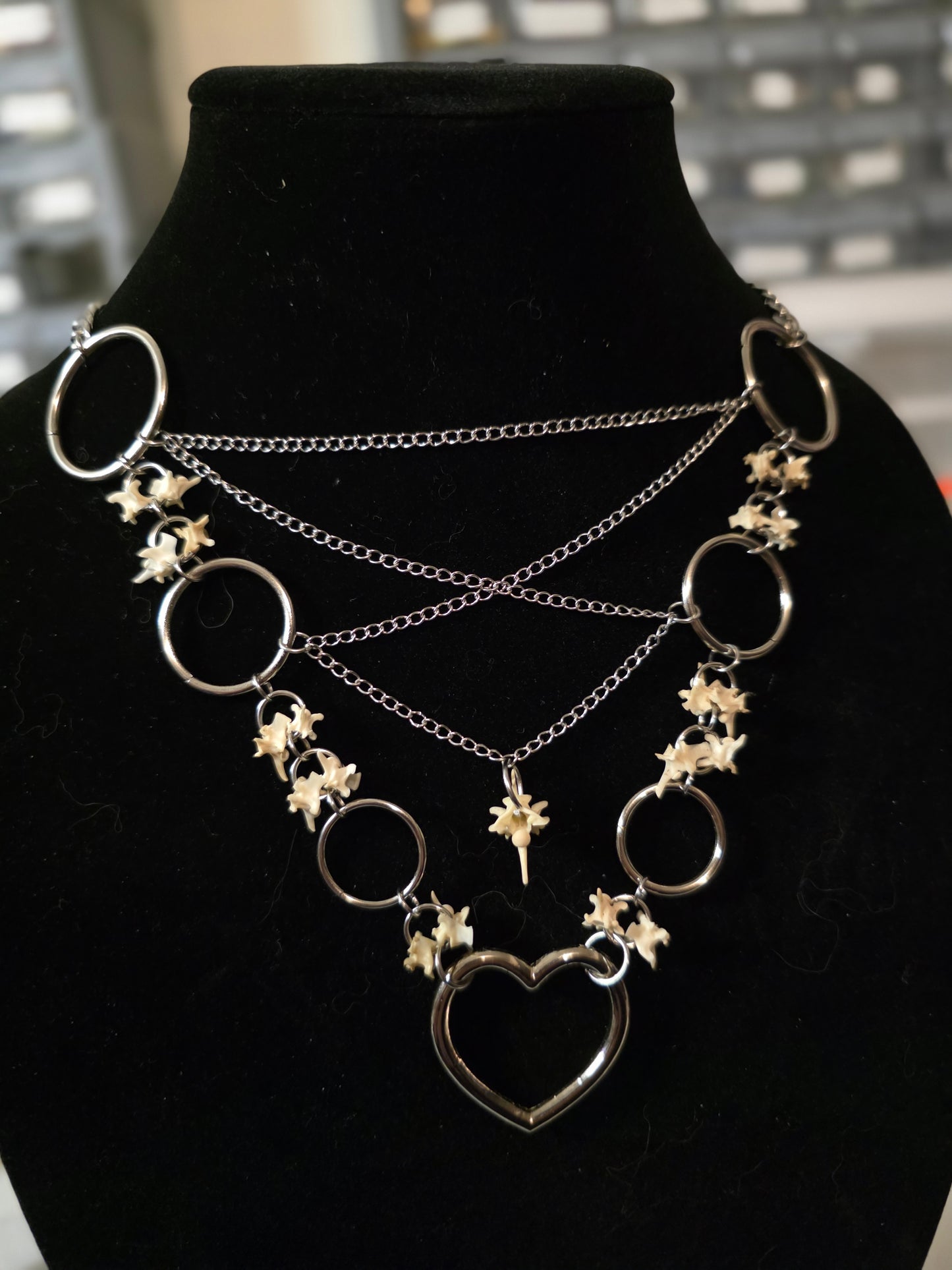 Heart Bone Corset Necklace