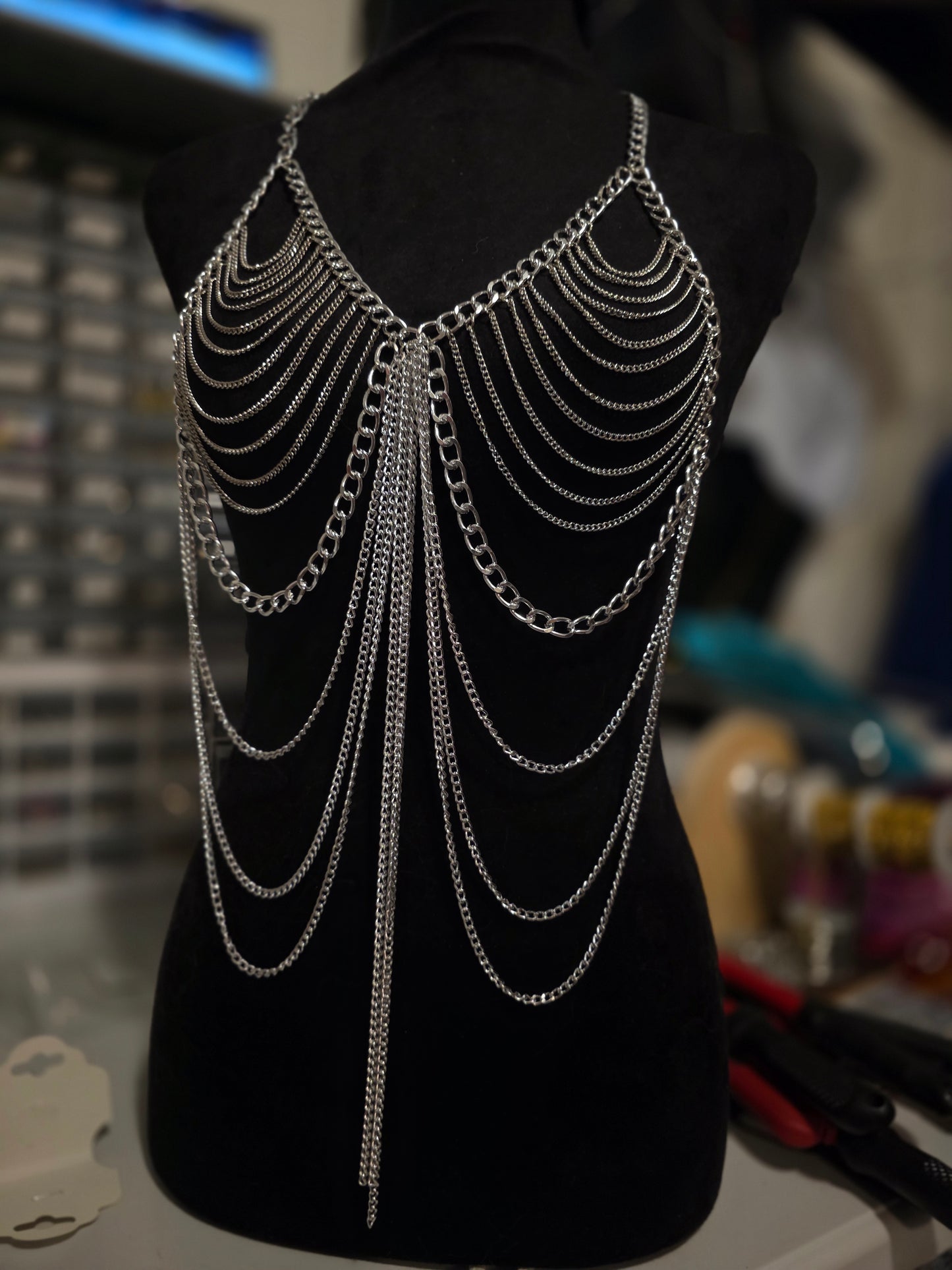 Silver Goddess Body Chain