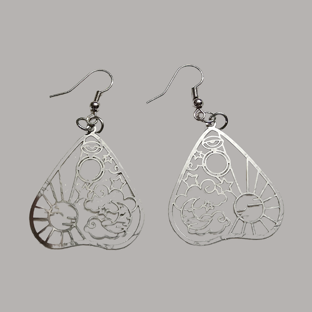 Silver Planchette Sky Earrings