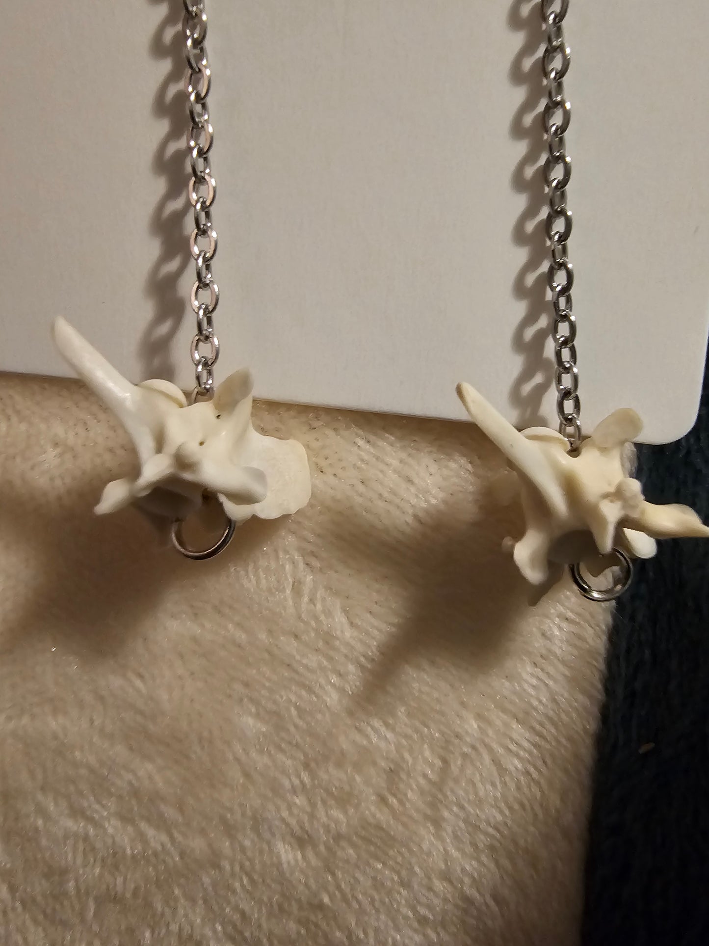 Vertebrae long dangle earrings