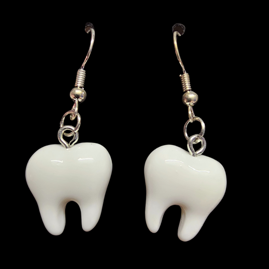 Plastic Teeth Earrings