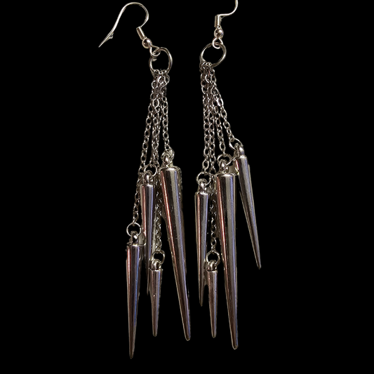 Silver Dangling Spike earring