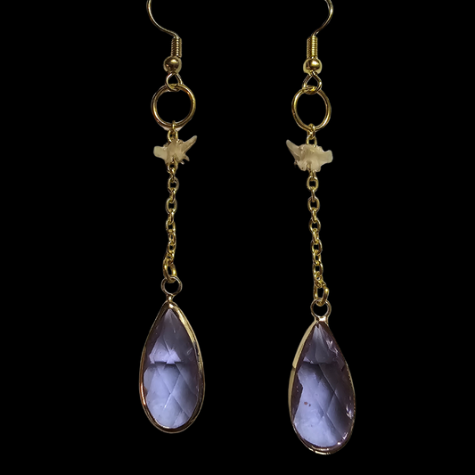 Lavender Bone Earrings