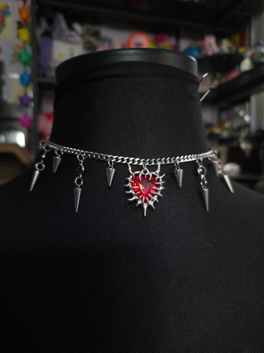 Fire and Spike Necklace