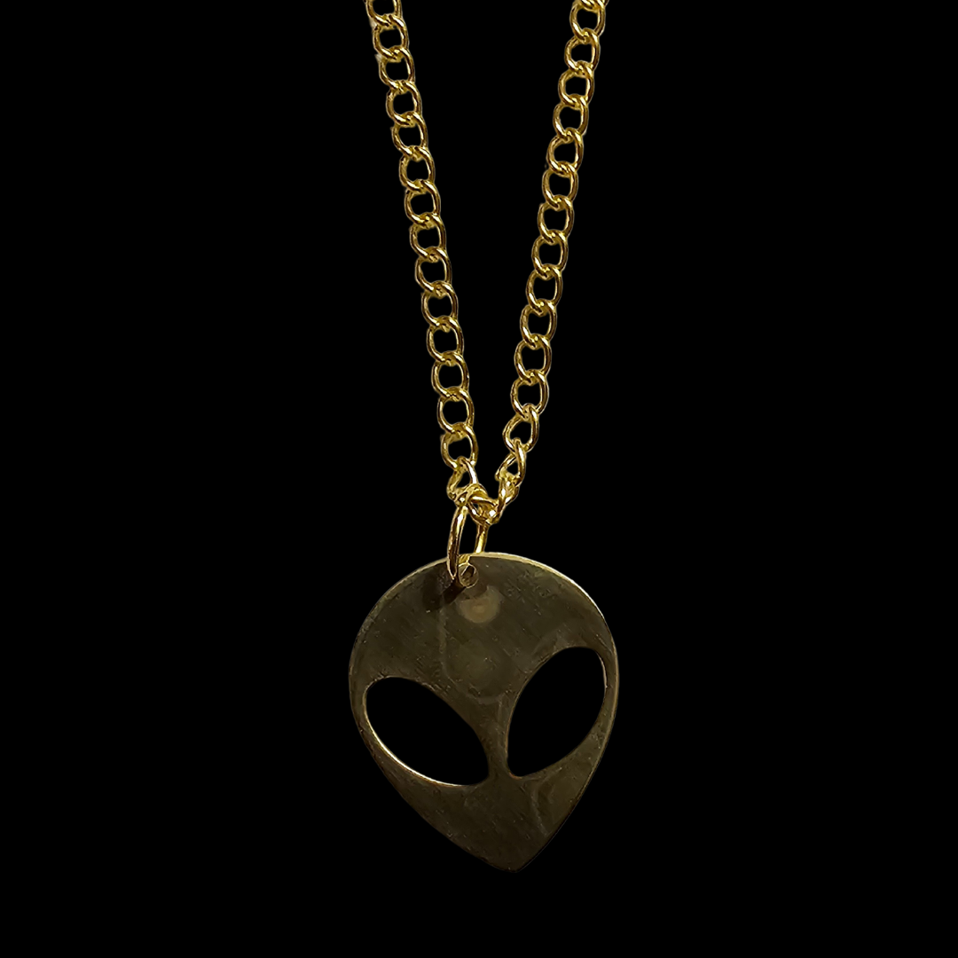 Gold Alien Necklace