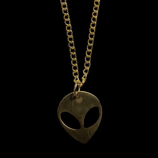 Gold Alien Necklace