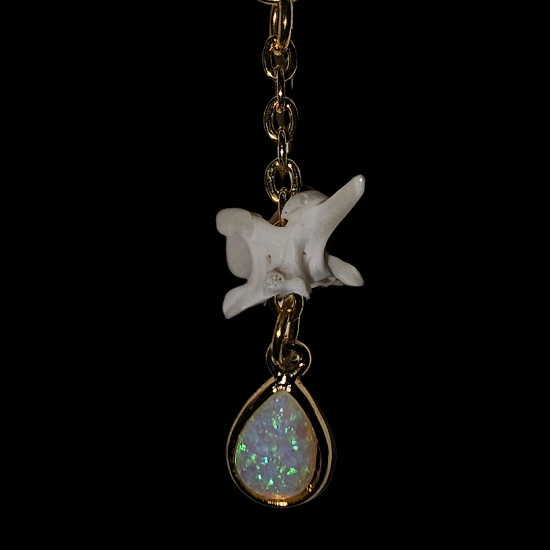 Opal Dangle Vertebrae Earrings