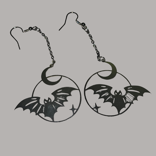 Dangle Bat Earrings