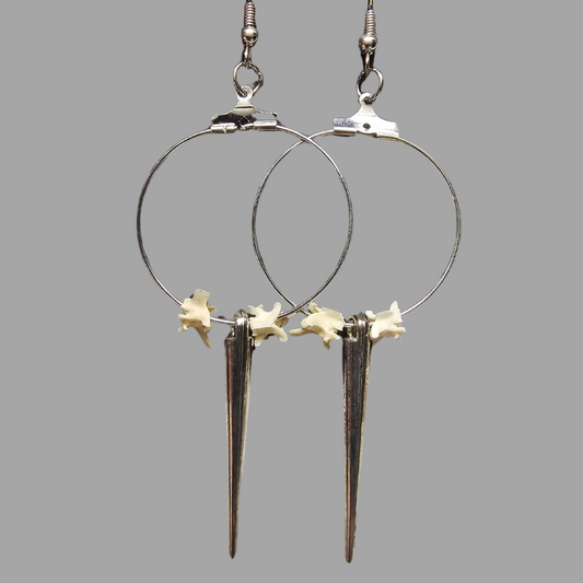 Small Spike and Bone Hoops