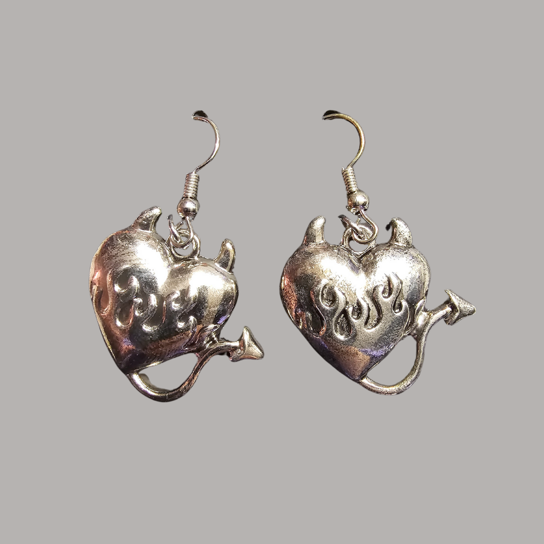 Devil Heart Earrings