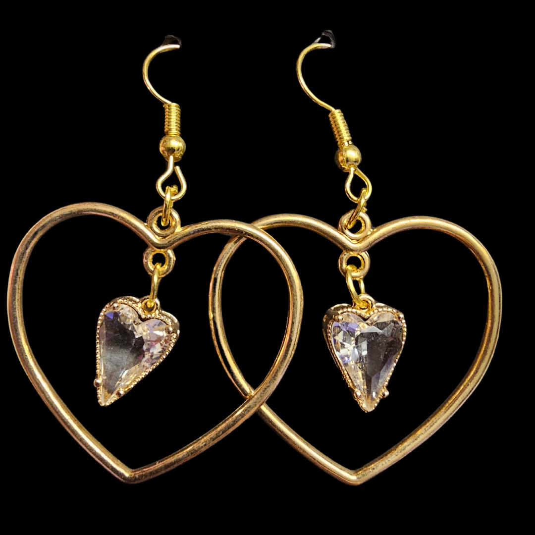 Gem Heart Earrings