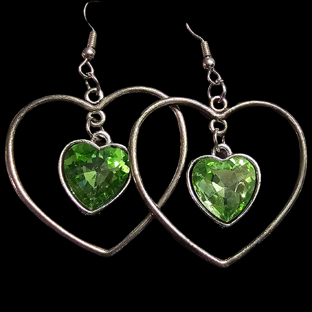 Gem Heart Earrings