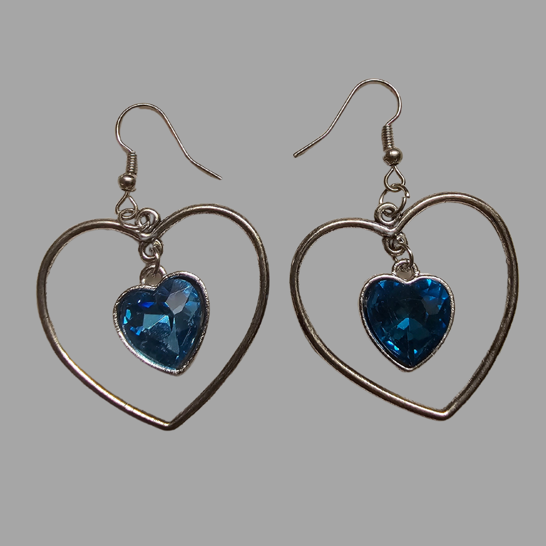 Gem Heart Earrings