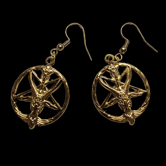 Gold 666 Earrings