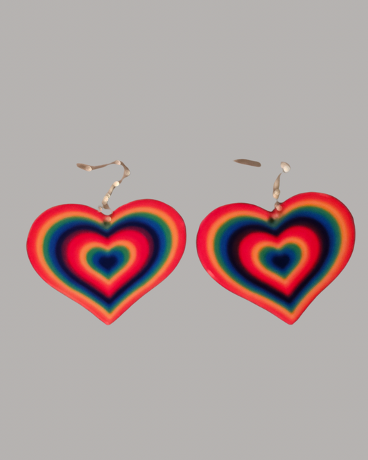 Rainbow Heart Earrings