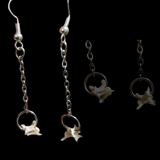 Vertebrae Dangle Hoop Earring