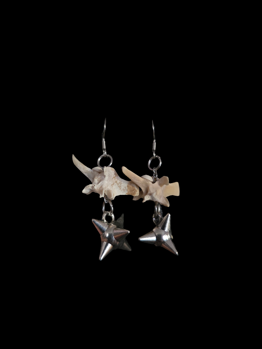 Bone Flail Earrings