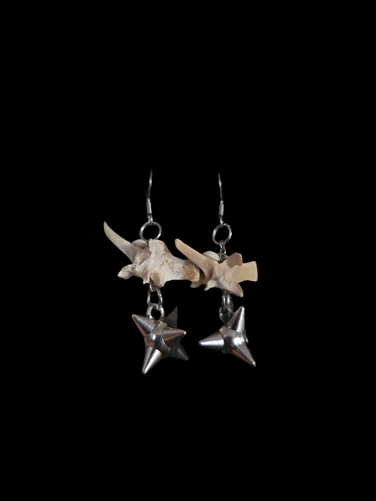 Bone Flail Earrings