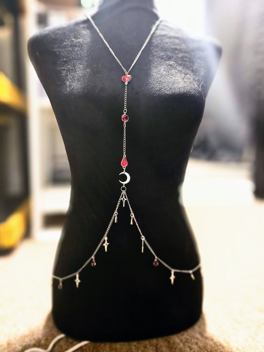 Red Moons Glow Body Chain