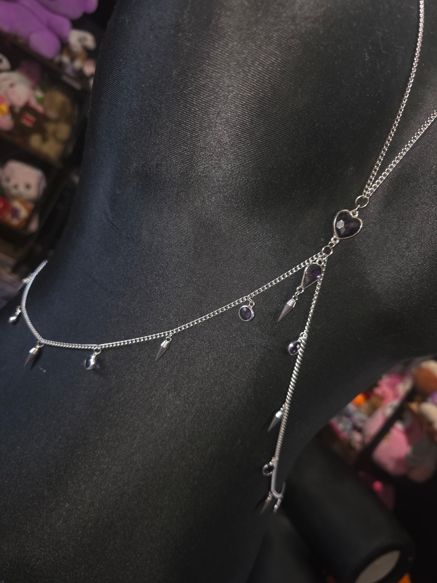 Simple Amethyst Body Chain