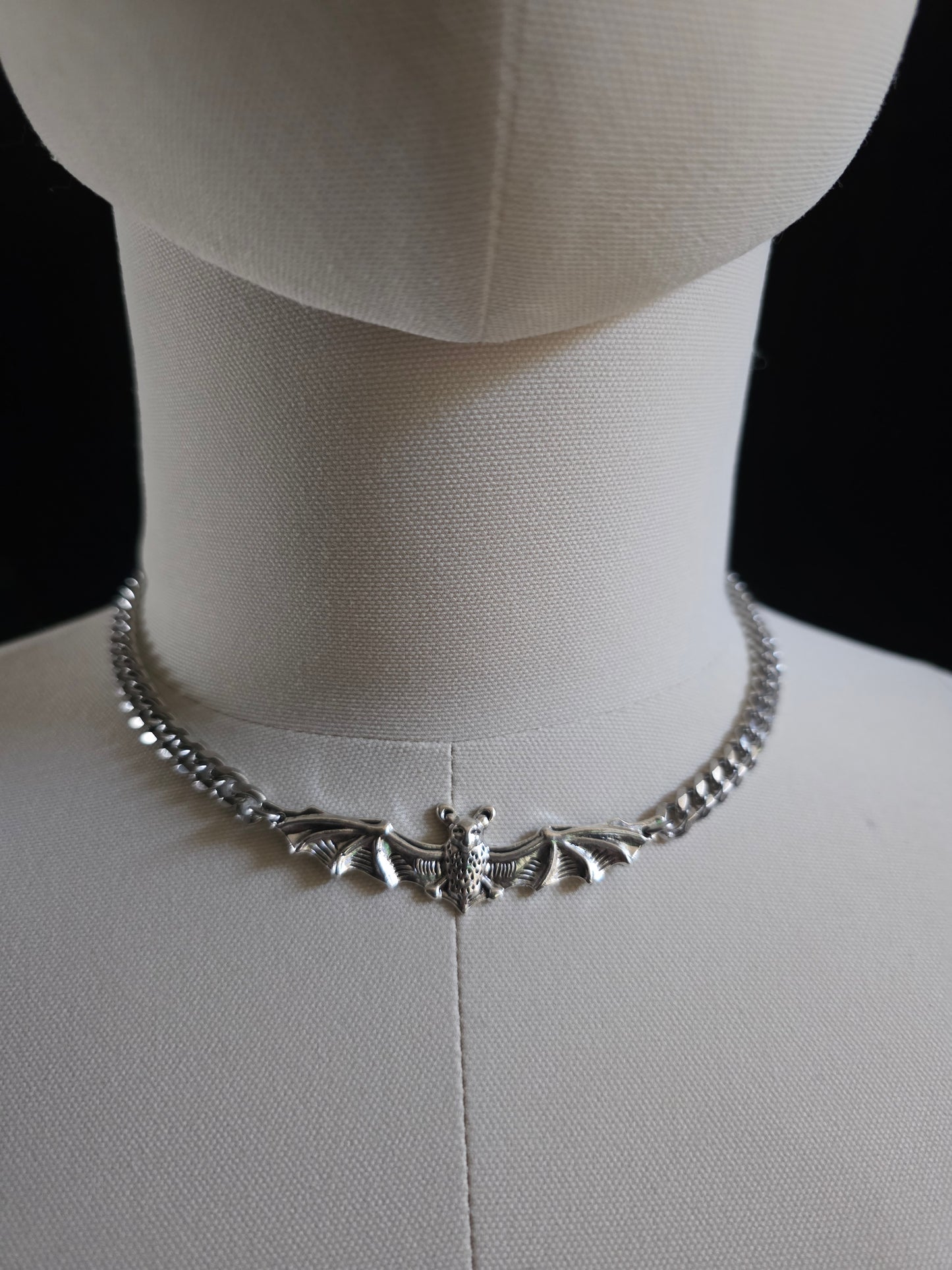 Spooky Bat Choker Necklace