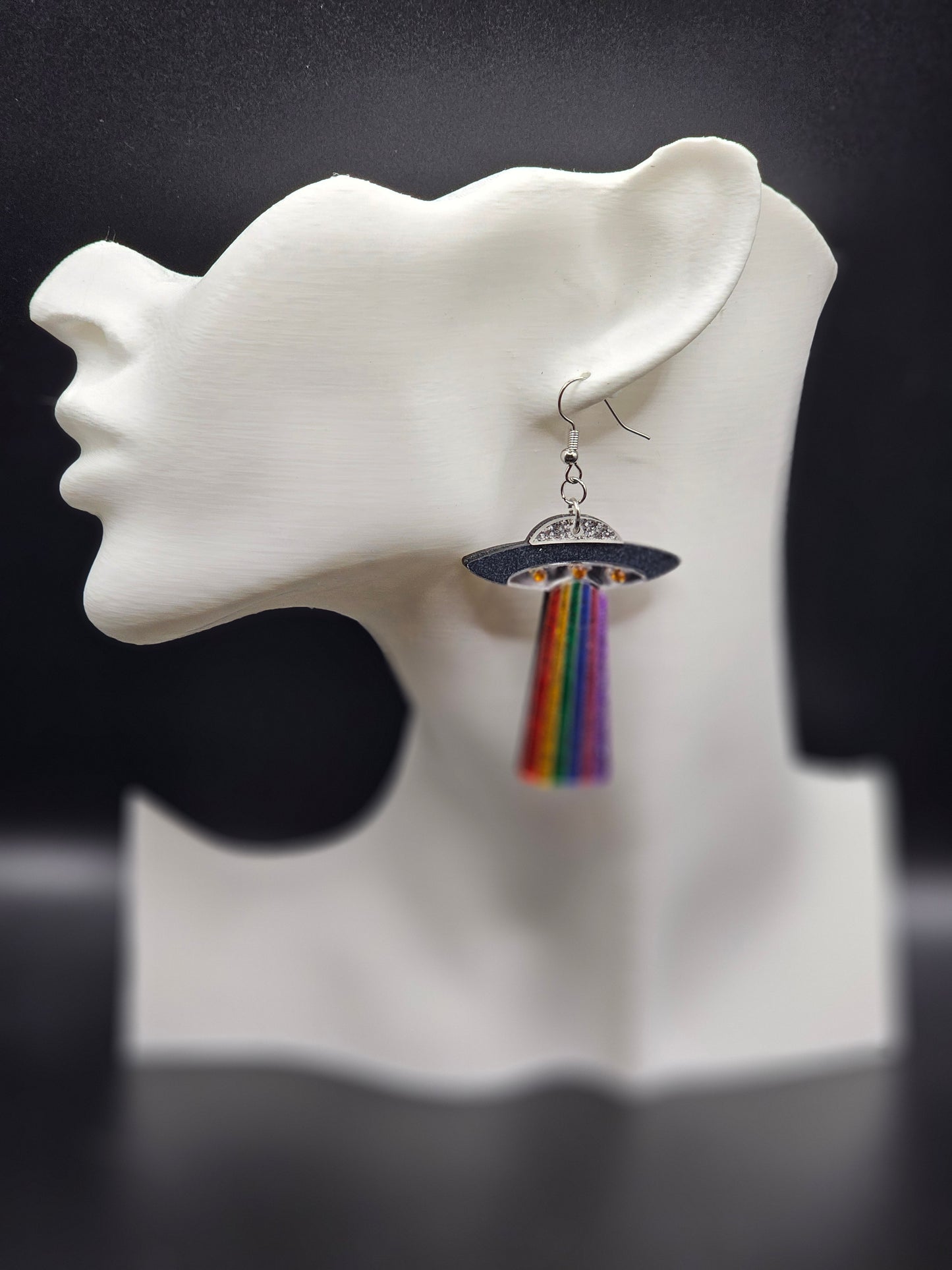 Rainbow UFO Earrings