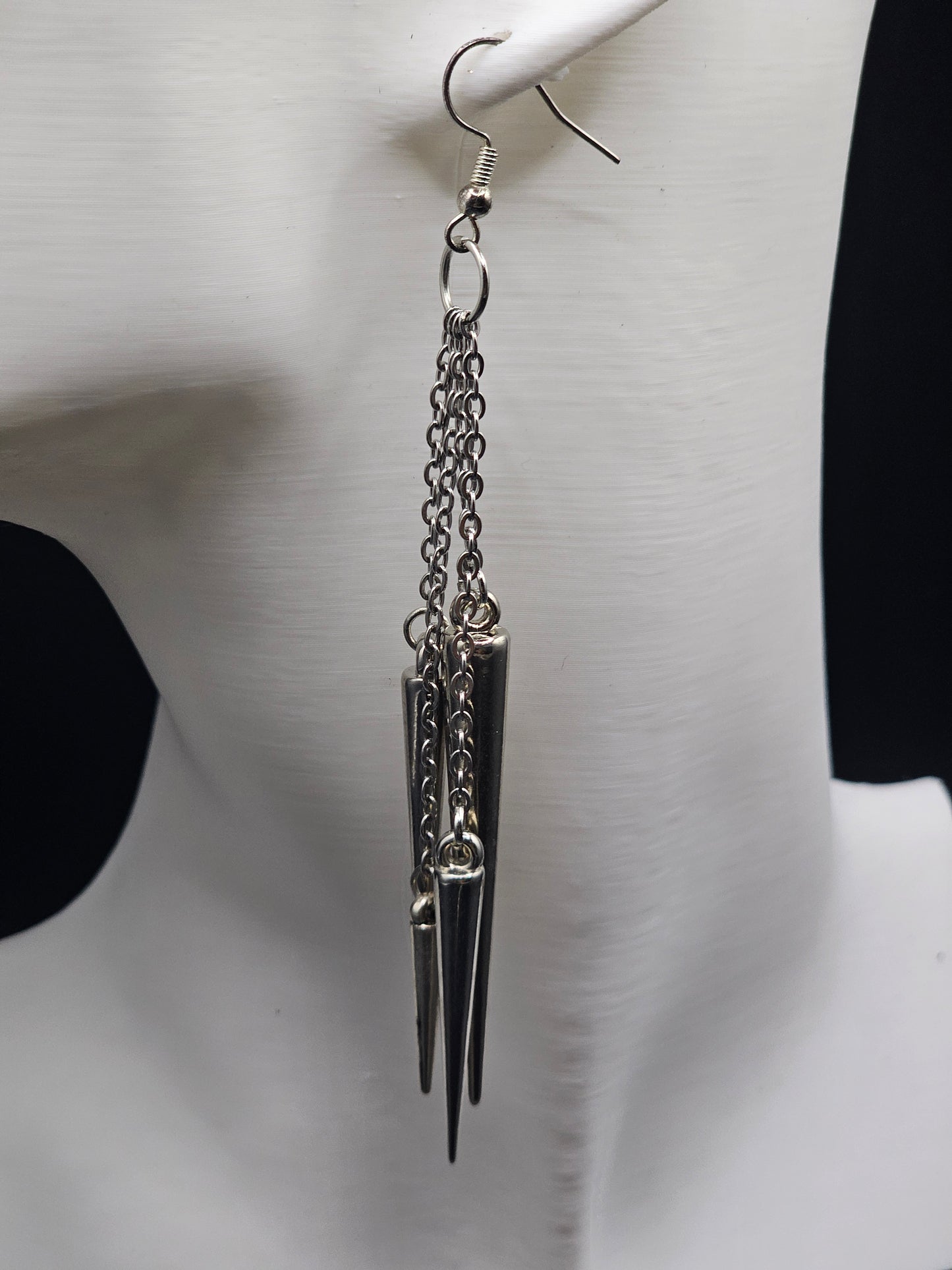 Silver Dangling Spike earring