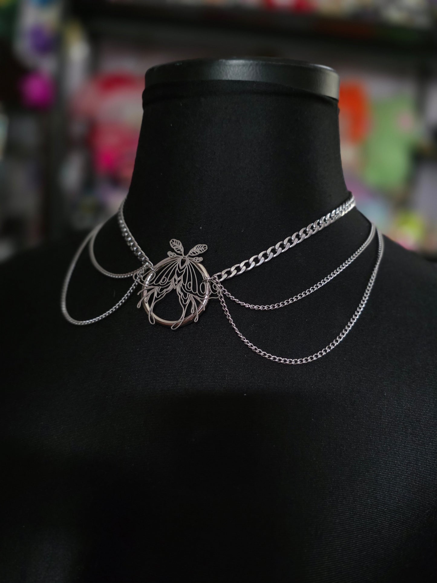 Simple Moth Necklace