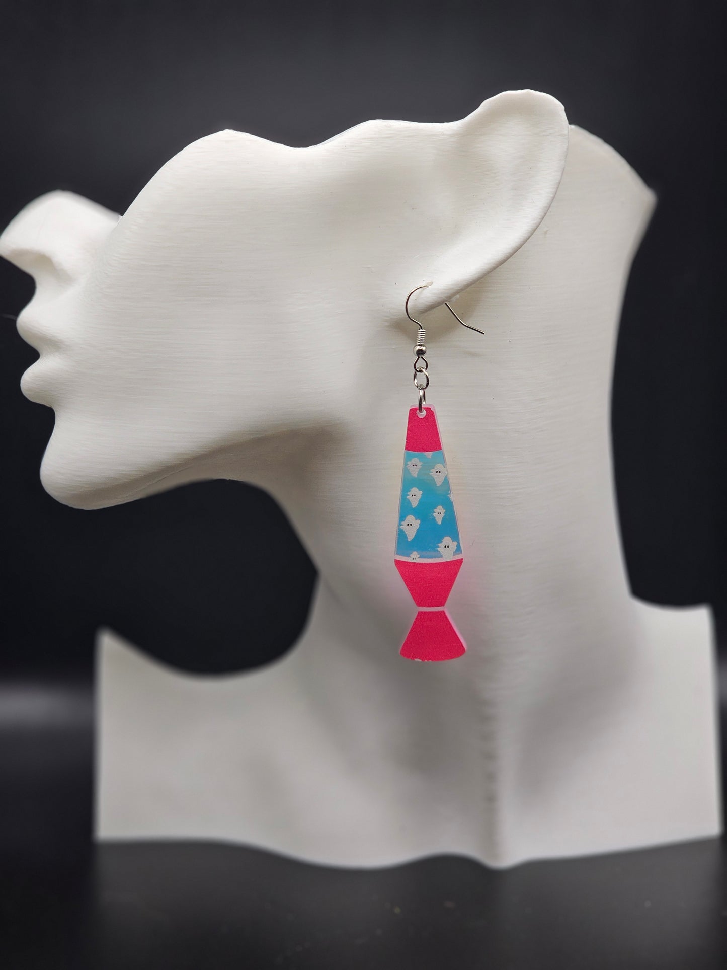 Ghost Lava Lamp Earrings I