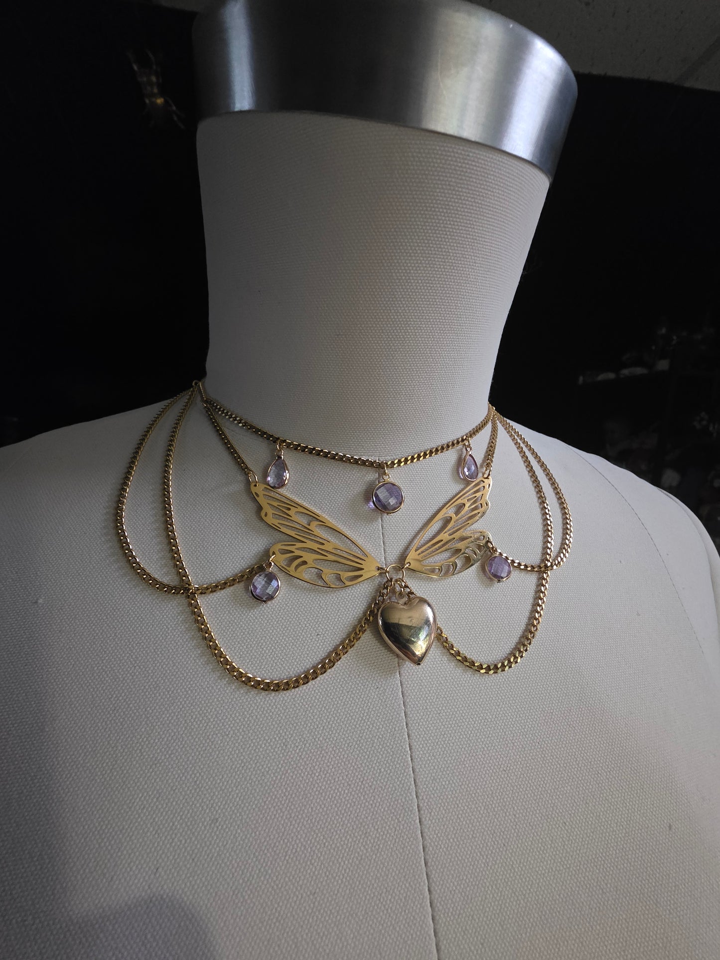 Lavender Lace Dreams Fairy Necklace