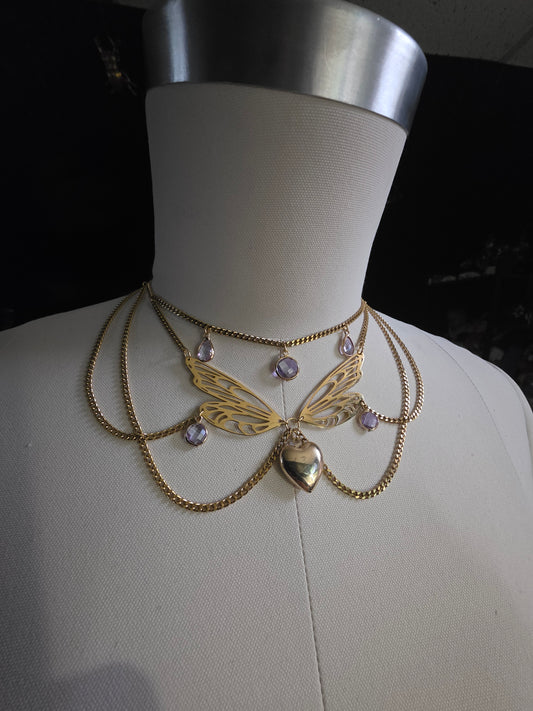 Lavender Lace Dreams Fairy Necklace