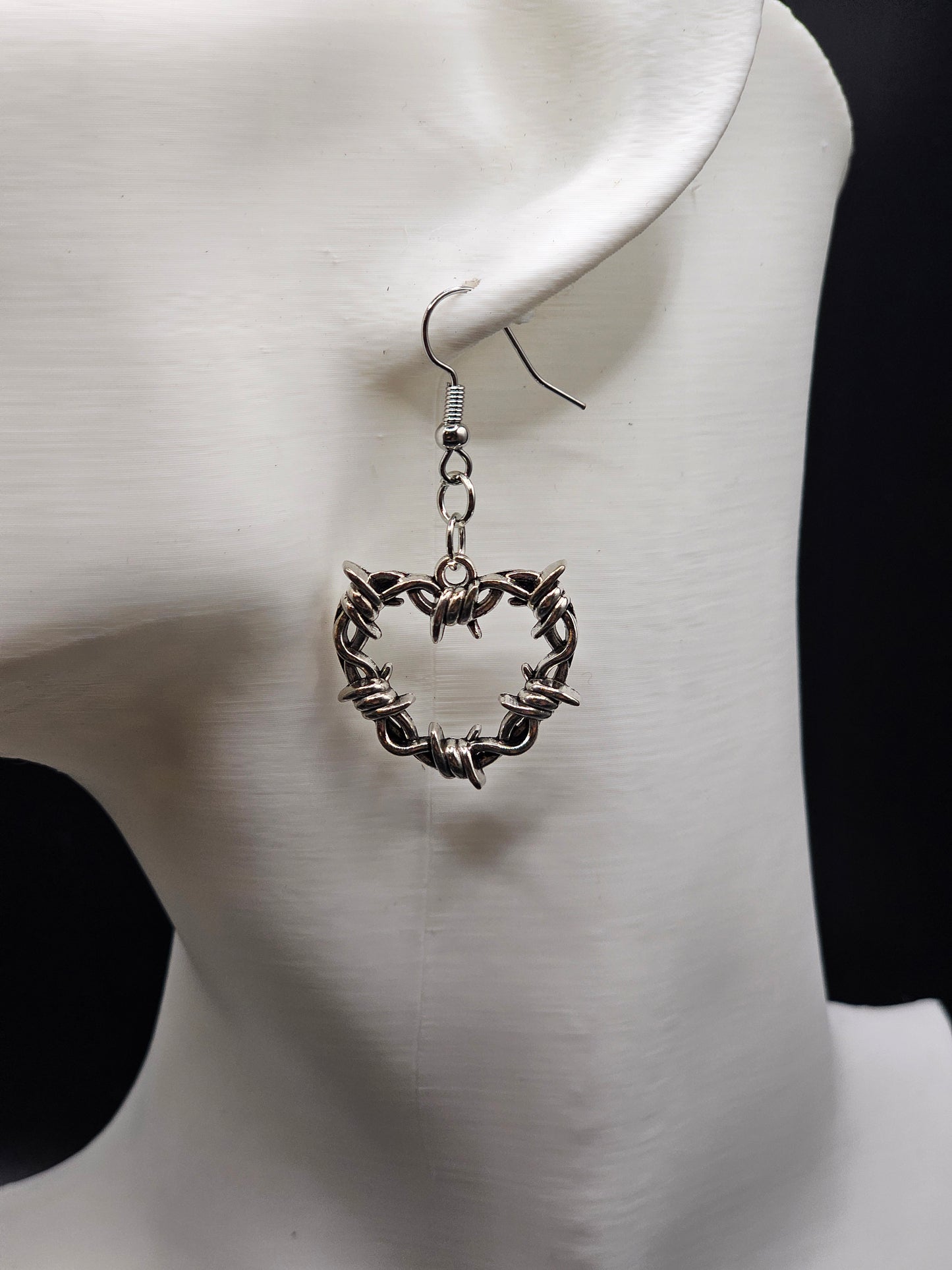 barbed heart earrings