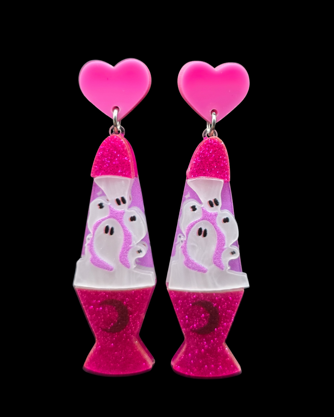 Ghost lava lamp Earrings