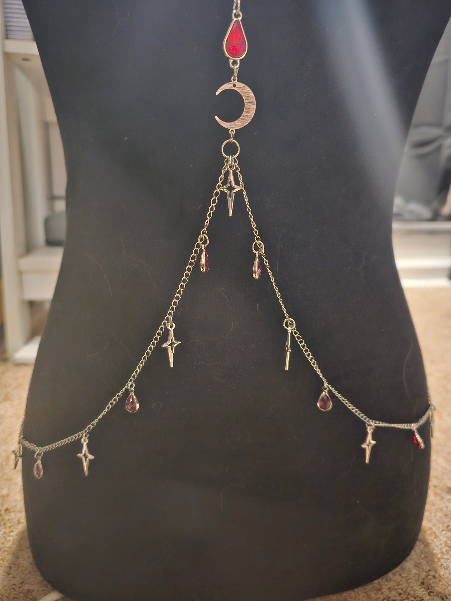 Red Moons Glow Body Chain