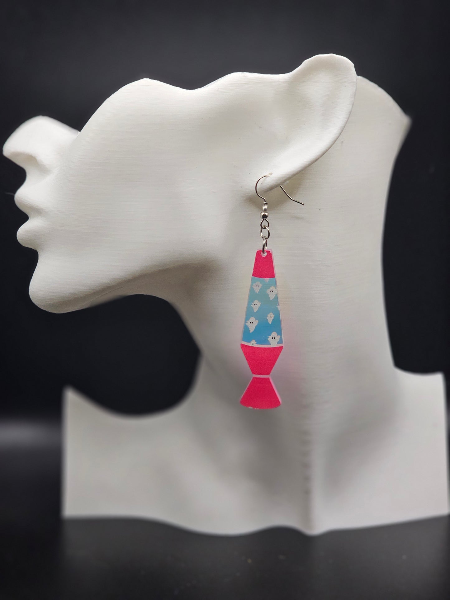 Ghost Lava Lamp Earrings I