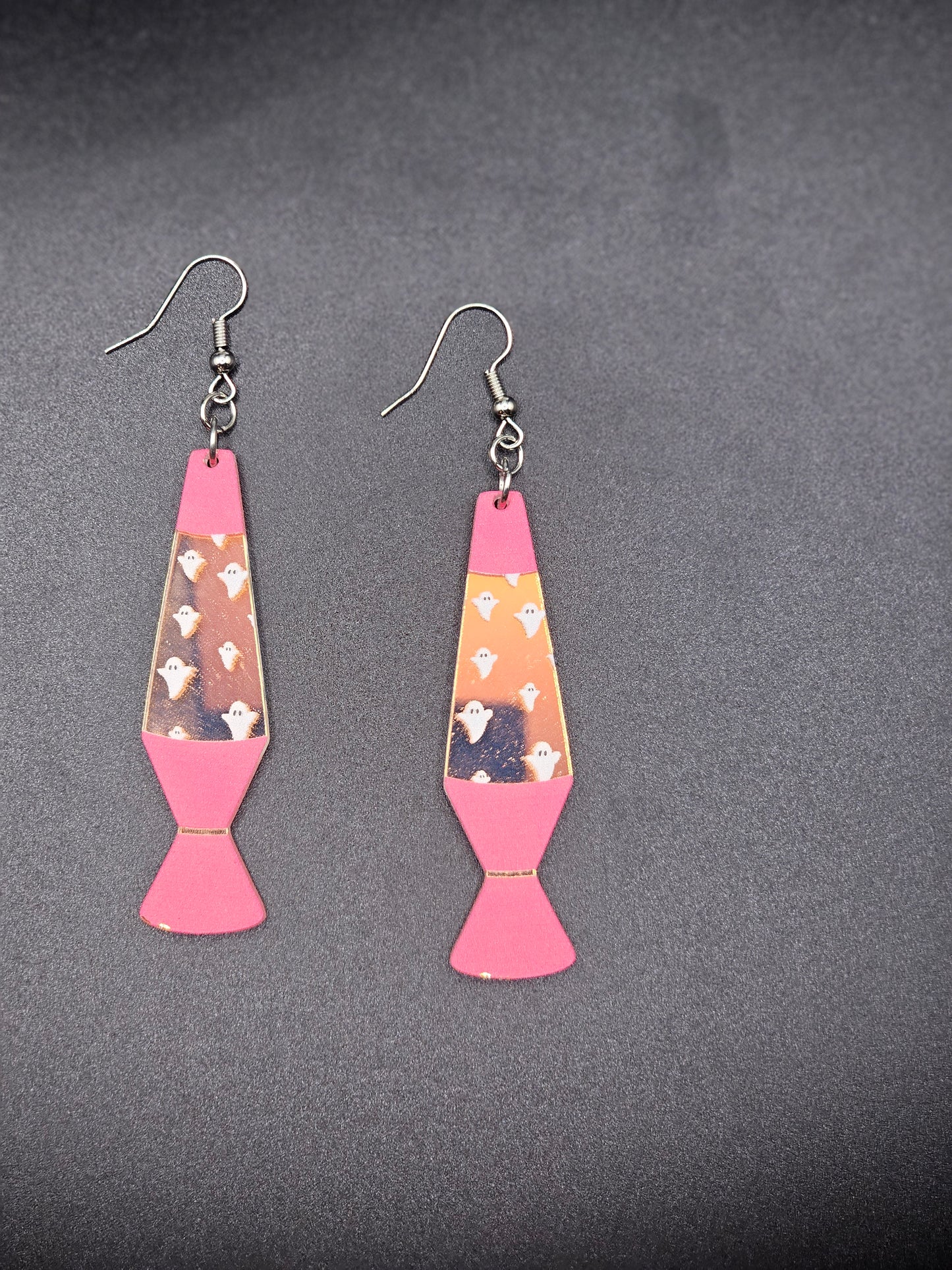 Ghost Lava Lamp Earrings I