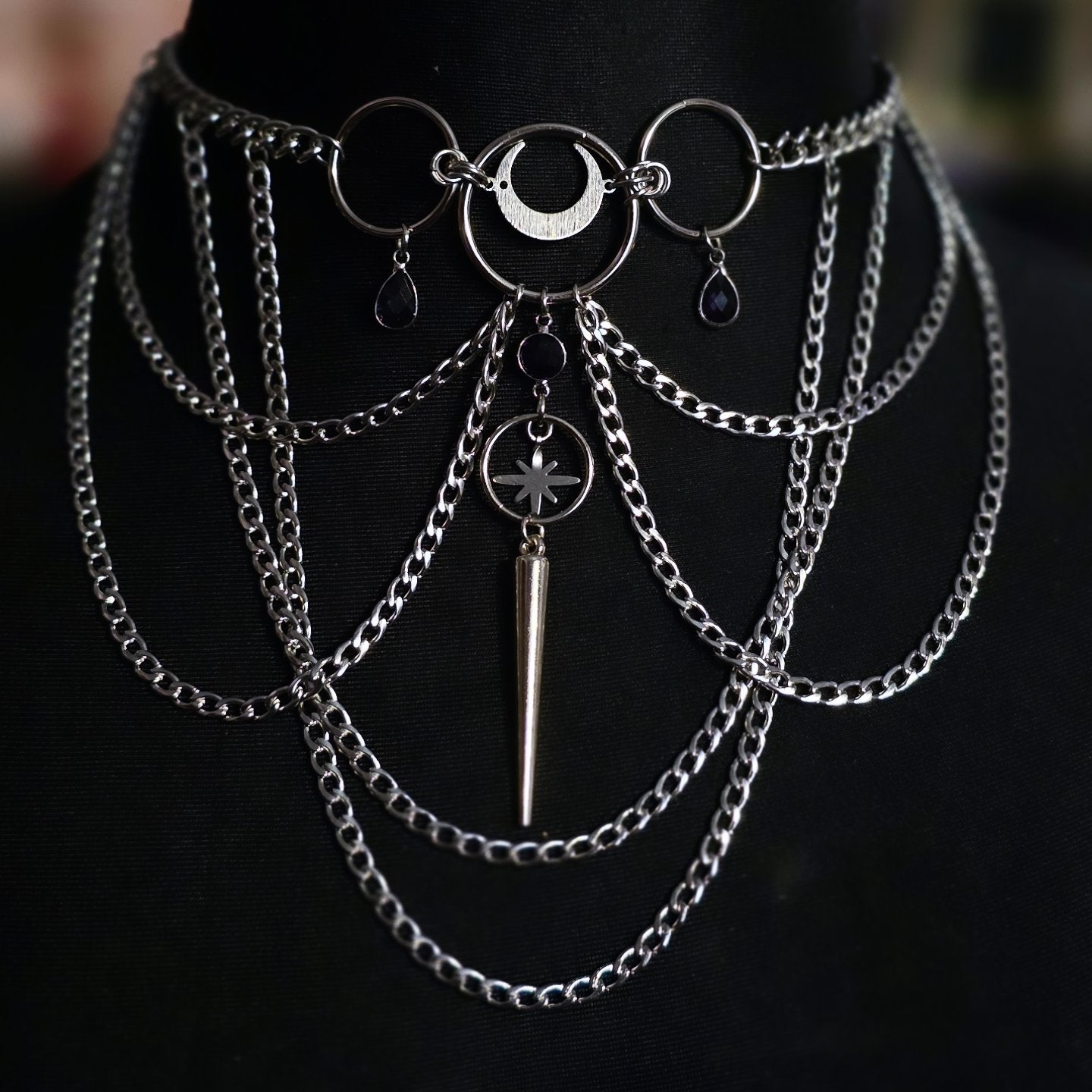 Amethyst Moon Necklace