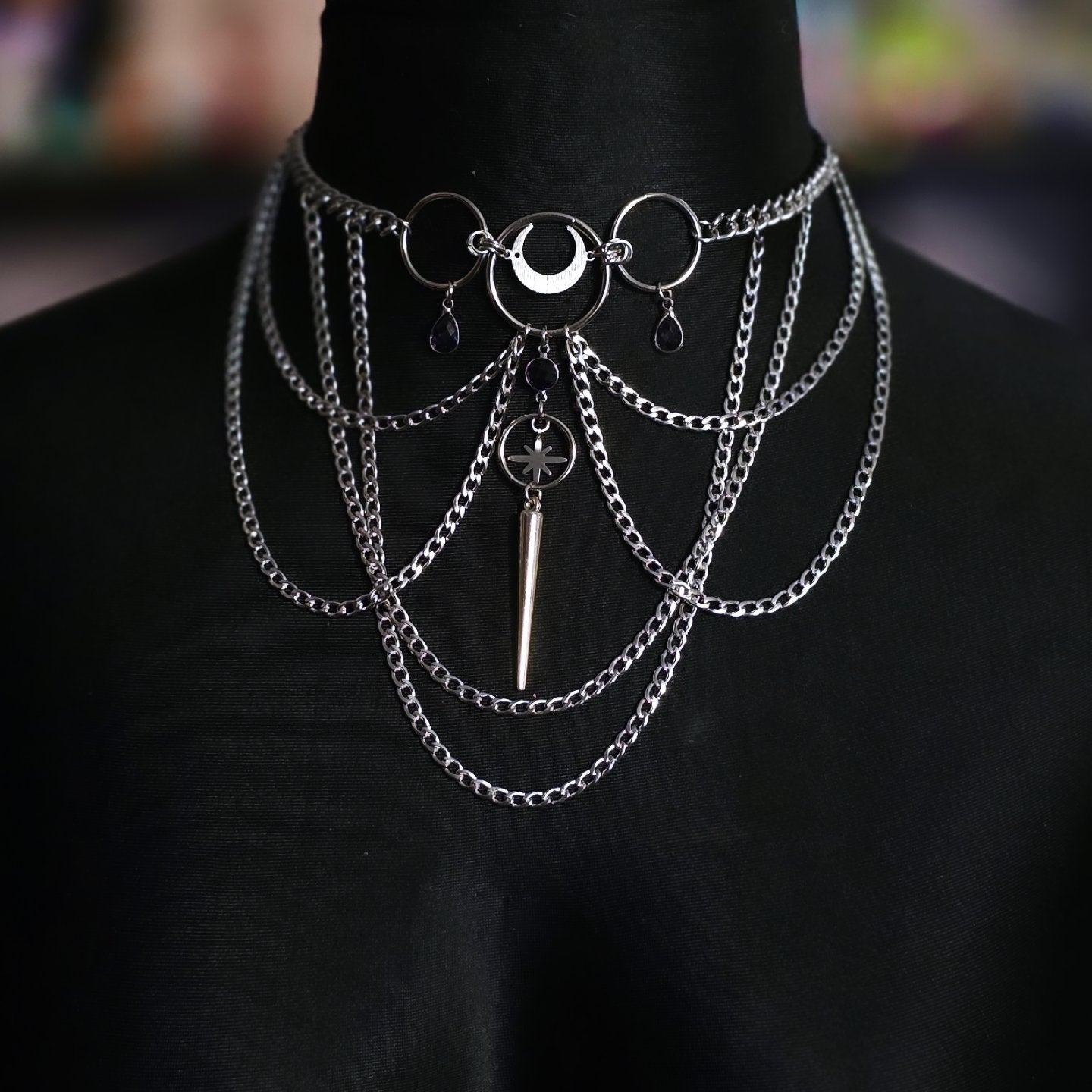 Amethyst Moon Necklace