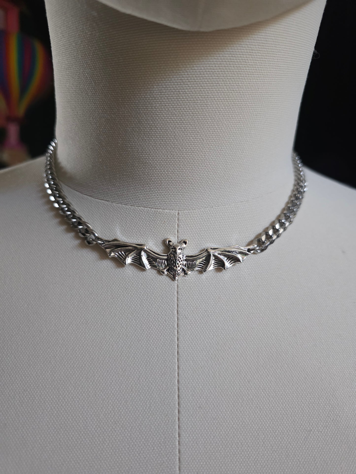 Spooky Bat Choker Necklace