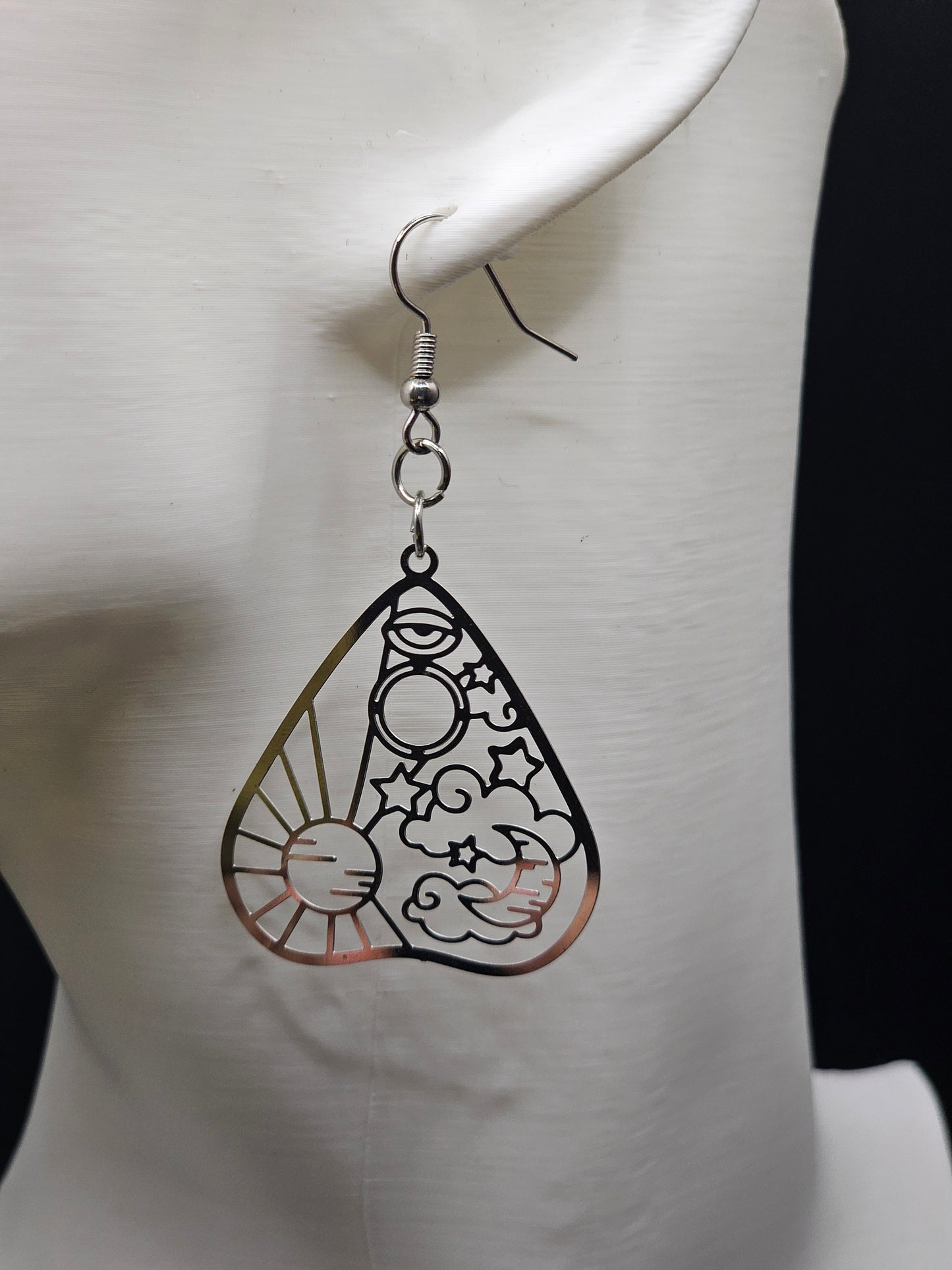 Silver Planchette Sky Earrings