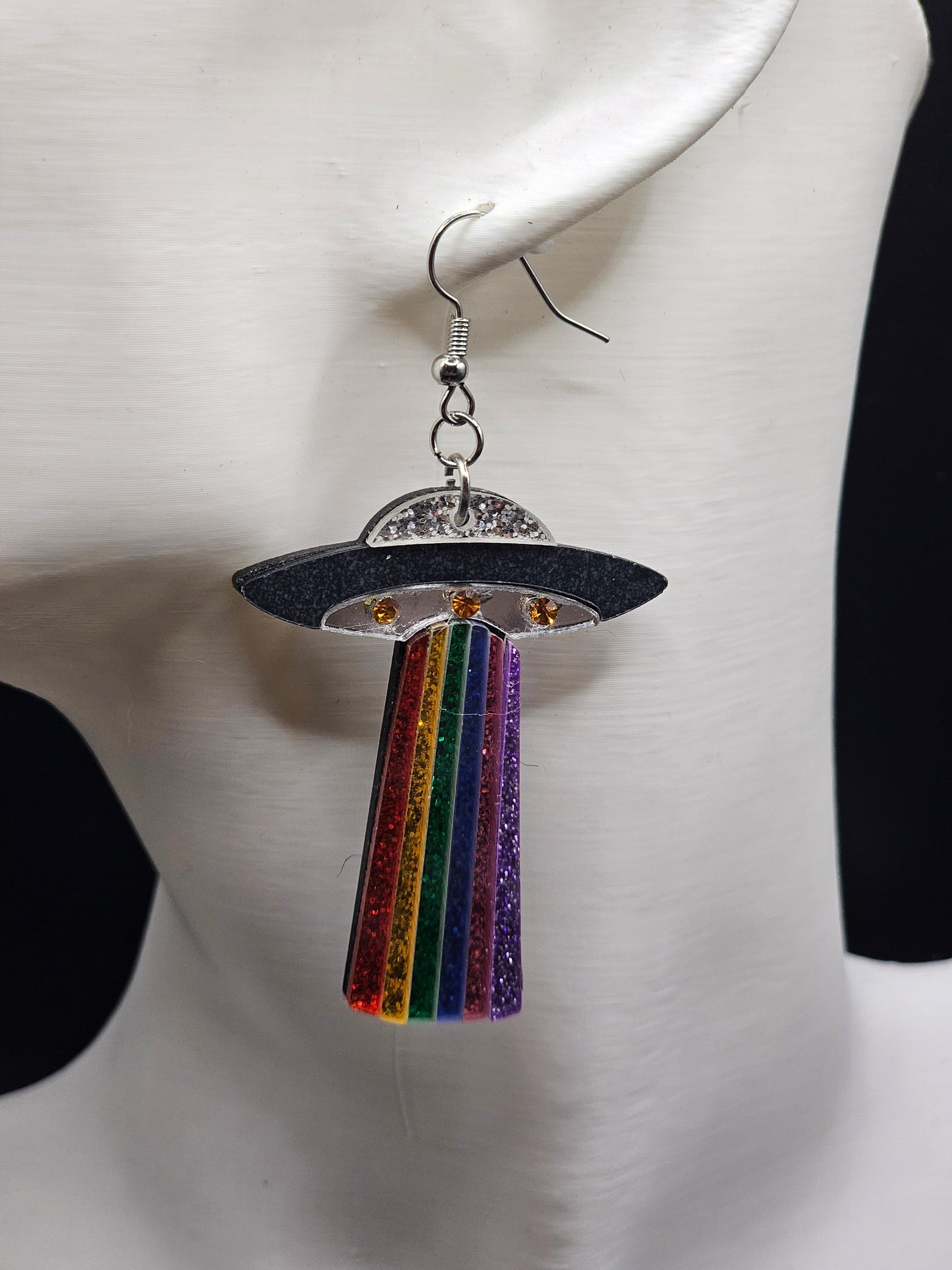 Rainbow UFO Earrings