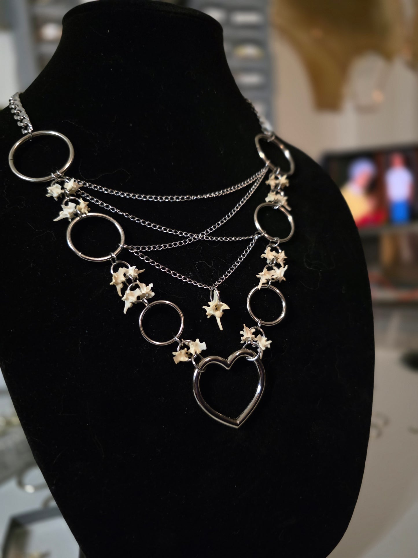 Heart Bone Corset Necklace